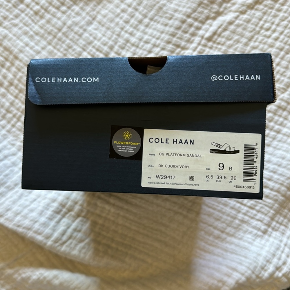 NEW Cole Haan size 9 OG platform sandal in dark brown. New with box. - Picture 3 of 4